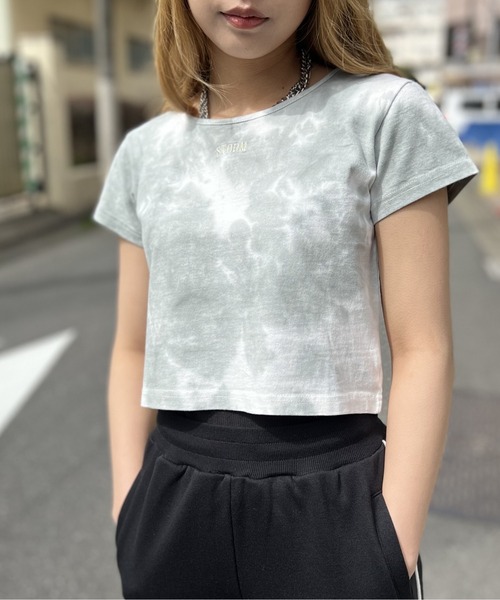 one way（ワンウェイ）の「タイダイショートTシャツ（Tシャツ/カットソー・レディース・ホワイト/ライトブルー/ブラック/ライトグリーン/ライトパープル・FREE）」の3枚目の写真