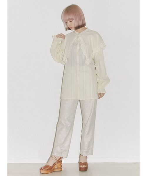 merry jenny(メリージェニー)の「fog lace sheer pants(その他パンツ・レディース・ブラウン/ベージュ・FREE)」の4枚目の写真