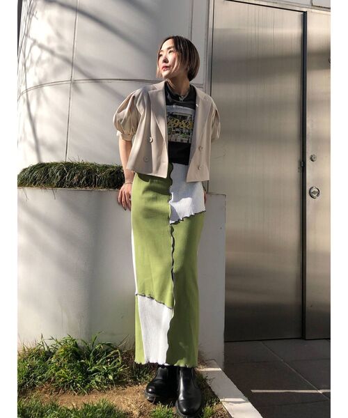 jouetie(ジュエティ)の「1988クロップド Tシャツ(Tシャツ/カットソー・レディース・ブラック/レッド/アイボリー・MEDIUM)」の22枚目の写真