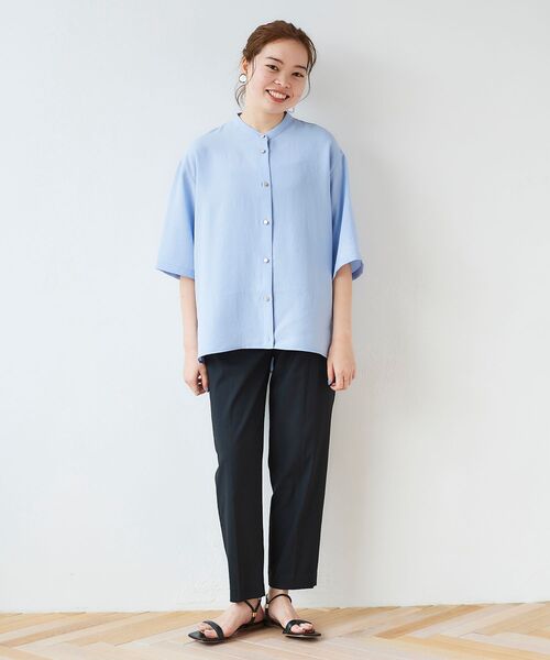 le.coeur blanc（ルクールブラン）の「2WAYジョーゼットブラウス（シャツ/ブラウス・レディース・オフホワイト/サックスブルー/ダークグレー・38）」の20枚目の写真