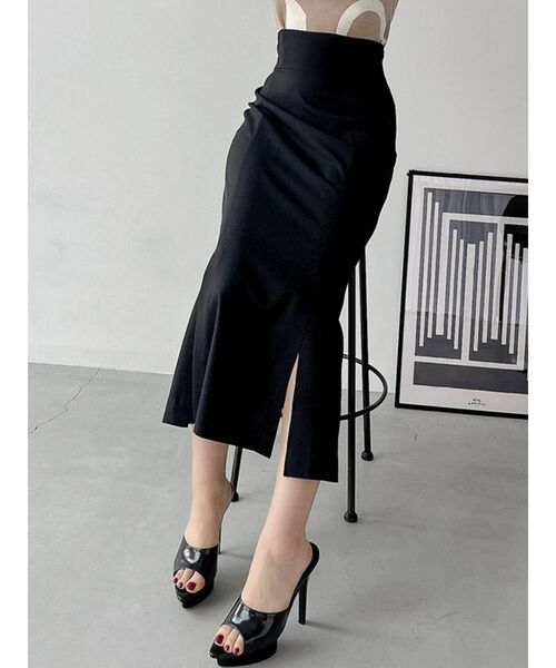 RESEXXY(リゼクシー)の「ダブルスリットマーメイドスカート(スカート・レディース・ブルー/ブラック/その他1/ベージュ・FREE)」の2枚目の写真