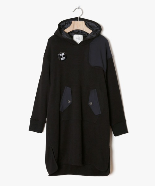 BEDSIDEDRAMA(ベットサイドドラマ)の「bedsidedrama/ベッドサイドドラマ/Trench parka one-pice(ワンピース・レディース・ブラック/グレー・1/2)」の12枚目の写真
