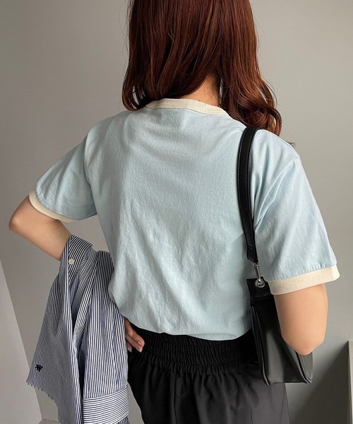 Wrangler（ラングラー）の「【Wrangler/ラングラー】 GIRL TSHWT7028（Tシャツ/カットソー・メンズ・ブルー/ホワイト・LARGE/MEDIUM）」の4枚目の写真