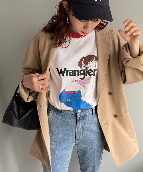 Wrangler（ラングラー）の「【Wrangler/ラングラー】 GIRL TSHWT7028（Tシャツ/カットソー・メンズ・ブルー/ホワイト・LARGE/MEDIUM）」の5枚目の写真