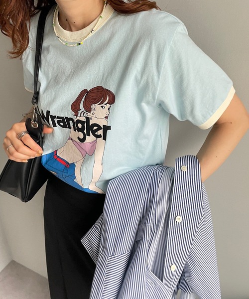 Wrangler（ラングラー）の「【Wrangler/ラングラー】 GIRL TSHWT7028（Tシャツ/カットソー・メンズ・ブルー/ホワイト・LARGE/MEDIUM）」の13枚目の写真