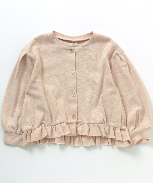 apres les cours（アプレレクール）の「UVカットテレコカーディガン（カーディガン/ボレロ・キッズ・アイボリー/ドット・90/120/140/110/100/80/130）」の2枚目の写真