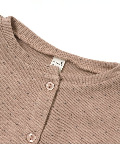 apres les cours（アプレレクール）の「UVカットテレコカーディガン（カーディガン/ボレロ・キッズ・アイボリー/ドット・90/120/140/110/100/80/130）」の7枚目の写真