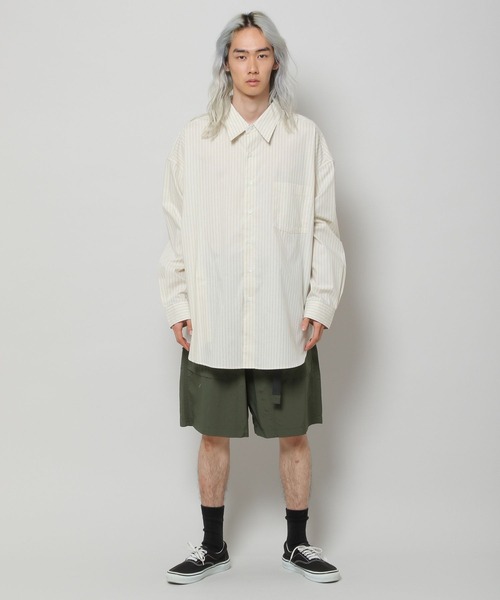 VIVASTUDIO(ビバスタジオ)の「【UNISEX】vivastudio/OVERFITストライプシャツ 2277070(シャツ/ブラウス・メンズ・クリーム/ブルー・MEDIUM/LARGE/SMALL)」の5枚目の写真