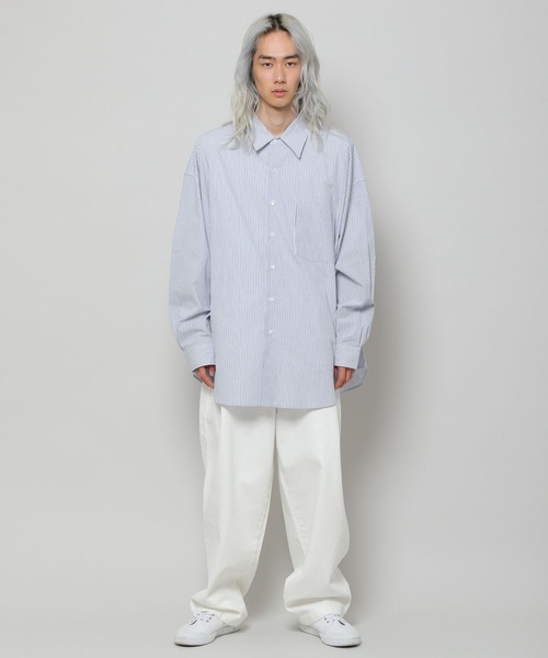 VIVASTUDIO(ビバスタジオ)の「【UNISEX】vivastudio/OVERFITストライプシャツ 2277070(シャツ/ブラウス・メンズ・クリーム/ブルー・MEDIUM/LARGE/SMALL)」の8枚目の写真