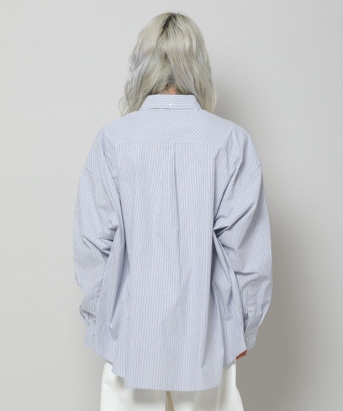 VIVASTUDIO(ビバスタジオ)の「【UNISEX】vivastudio/OVERFITストライプシャツ 2277070(シャツ/ブラウス・メンズ・クリーム/ブルー・MEDIUM/LARGE/SMALL)」の11枚目の写真