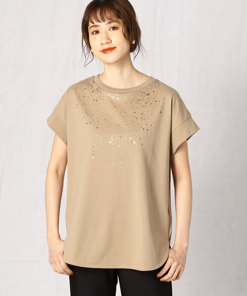 Comme　Ca　Mature（コムサマチュア）の「フレンチスリーブＴシャツ（Tシャツ/カットソー・レディース・ライトグレー/カーキ/キャメル・FREE）」の3枚目の写真