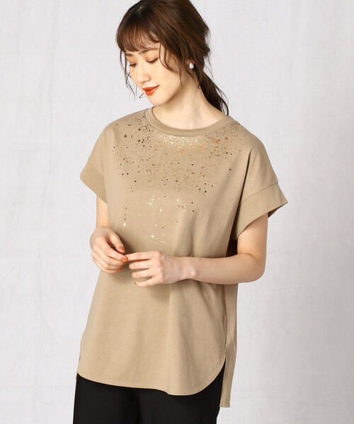 Comme　Ca　Mature（コムサマチュア）の「フレンチスリーブＴシャツ（Tシャツ/カットソー・レディース・ライトグレー/カーキ/キャメル・FREE）」の7枚目の写真