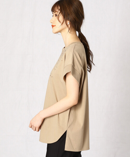 Comme　Ca　Mature（コムサマチュア）の「フレンチスリーブＴシャツ（Tシャツ/カットソー・レディース・ライトグレー/カーキ/キャメル・FREE）」の8枚目の写真