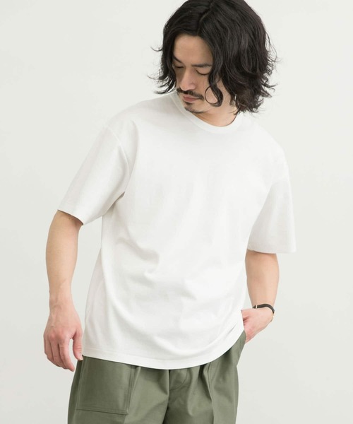 URBAN RESEARCH(アーバンリサーチ)の「シルケットポンチTシャツ(Tシャツ/カットソー・メンズ・ホワイト/ブラック/グレー系その他/ブラウン系その他/グリーン系その他/ネイビー/ブルー系その他/オレンジ系その他/ベージュ/レッド系その他・SMALL/MEDIUM/LARGE/X-LARGE)」の2枚目の写真