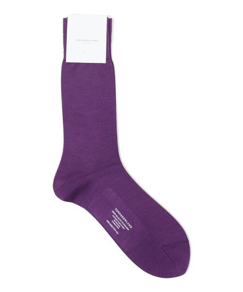 TOMORROWLAND （トゥモローランド）の「TOMORROWLAND シルクナイロン ソリッドソックス（ソックス/靴下・メンズ・ホワイト/ライトブルー/ピンク/オレンジ/グリーン/バイオレット/ブラック/ブラウン/イエロー/ライトグリーン/マジェンタ/ダークパープル・FREE）」の8枚目の写真