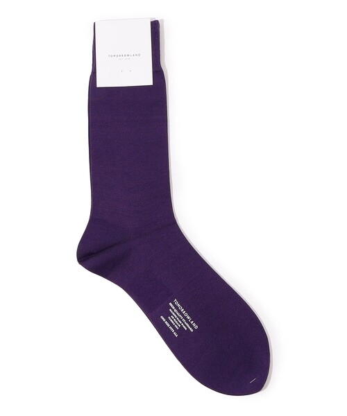 TOMORROWLAND （トゥモローランド）の「TOMORROWLAND シルクナイロン ソリッドソックス（ソックス/靴下・メンズ・ホワイト/ライトブルー/ピンク/オレンジ/グリーン/バイオレット/ブラック/ブラウン/イエロー/ライトグリーン/マジェンタ/ダークパープル・FREE）」の7枚目の写真