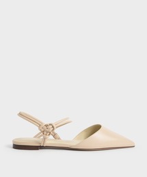 CHARLES & KEITH（チャールズ & キース）の「ノットアンクルストラップ バレリーナフラット / Knotted Ankle-Strap Ballerina Flats（バレエシューズ・レディース）」