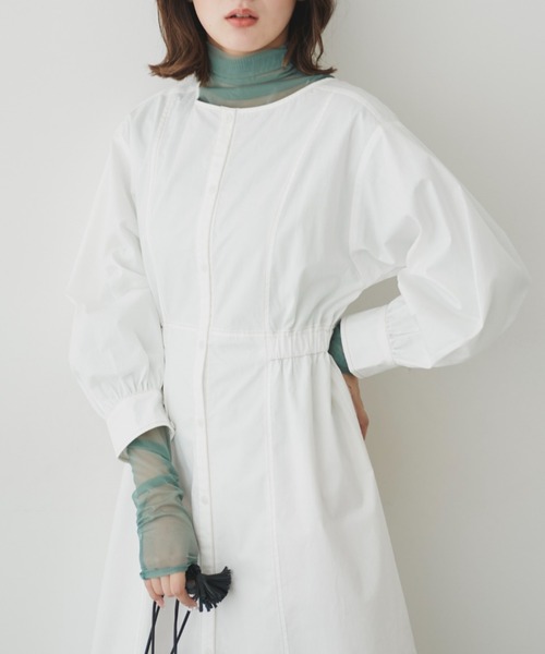 FREE'S MART（フリーズマート）の「◇シースルーハイネックカットソー（Tシャツ/カットソー・レディース・ホワイト/ブラック/グリーン/ピンク・FREE）」の5枚目の写真