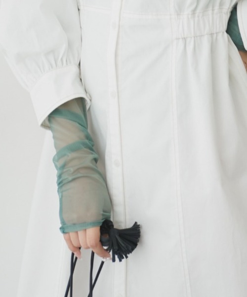 FREE'S MART（フリーズマート）の「◇シースルーハイネックカットソー（Tシャツ/カットソー・レディース・ホワイト/ブラック/グリーン/ピンク・FREE）」の17枚目の写真