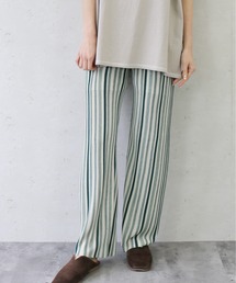 Per sist ence（パーシエンス）の「Per sist ence/パーシエンス　麻タッチ12Gカラーストライプ ストレートパンツ（その他パンツ）」