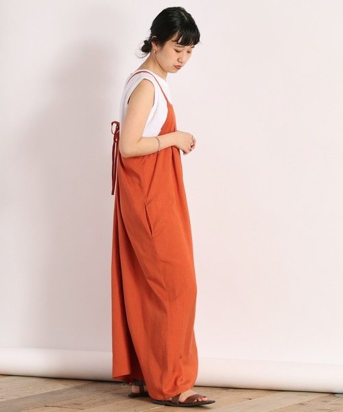 cepo（セポ）の「バックリボンキャミワンピース（ワンピース・レディース・ブラック/オレンジ/グリーン・M）」の6枚目の写真