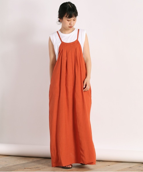 cepo（セポ）の「バックリボンキャミワンピース（ワンピース・レディース・ブラック/オレンジ/グリーン・M）」の5枚目の写真