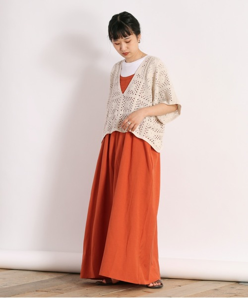 cepo（セポ）の「バックリボンキャミワンピース（ワンピース・レディース・ブラック/オレンジ/グリーン・M）」の7枚目の写真