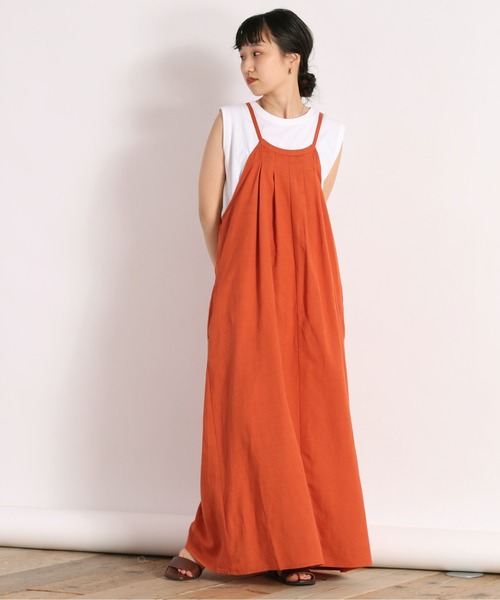 cepo（セポ）の「バックリボンキャミワンピース（ワンピース・レディース・ブラック/オレンジ/グリーン・M）」の4枚目の写真