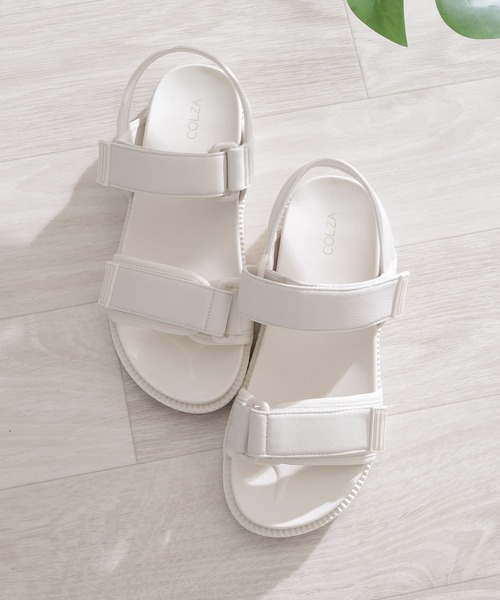 Honeys（ハニーズ）の「スポーツサンダル（サンダル・レディース・ブラック/ベージュ/アイボリー・M/L/LL/S）」の2枚目の写真