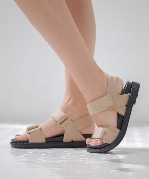 Honeys（ハニーズ）の「スポーツサンダル（サンダル・レディース・ブラック/ベージュ/アイボリー・M/L/LL/S）」の19枚目の写真