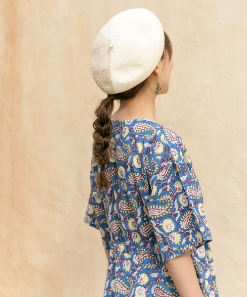 チャイハネ(チャイハネ)の「【チャイハネ】パチナベレー(ハンチング/ベレー帽・レディース・ホワイト/ブラック/マスタード・FREE)」の8枚目の写真