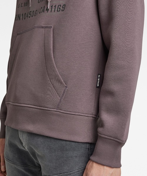 G-STAR（ジースター）の「MULTI LAYER ORIGINALS HOODED SWEATER/ロゴパーカー（パーカー・メンズ・ベージュ/ダークブラック/ライトパープル・SMALL/MEDIUM/LARGE/X-LARGE/X-SMALL）」の9枚目の写真