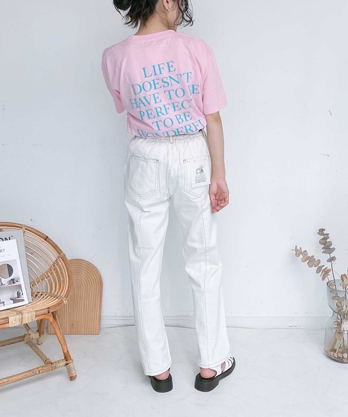 AS KNOW AS plus(アズノゥアズプラス)の「●バックロゴTシャツ(Tシャツ/カットソー・レディース・ピンク/スミクロ/アイボリー/オートミール・FREE)」の14枚目の写真