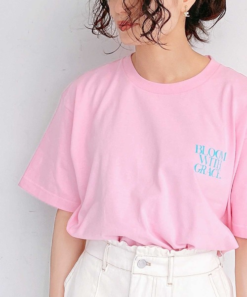 AS KNOW AS plus(アズノゥアズプラス)の「●バックロゴTシャツ(Tシャツ/カットソー・レディース・ピンク/スミクロ/アイボリー/オートミール・FREE)」の16枚目の写真