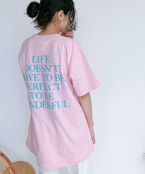 AS KNOW AS plus(アズノゥアズプラス)の「●バックロゴTシャツ(Tシャツ/カットソー・レディース・ピンク/スミクロ/アイボリー/オートミール・FREE)」の19枚目の写真