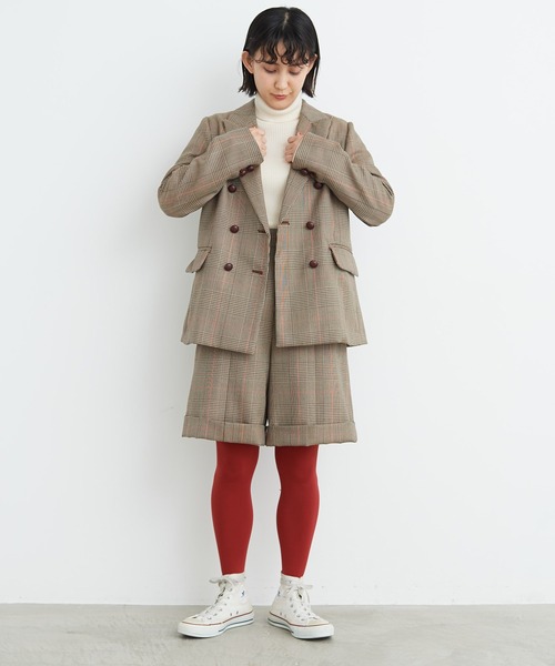 CHILD WOMAN（チャイルドウーマン）の「ガリサージ W釦パンツ（その他パンツ・レディース・ダークブラウン/レッド・38/36）」の3枚目の写真