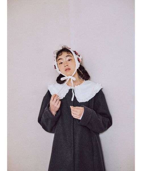 merry jenny（メリージェニー）の「gardenクロシェヘッドスカーフ（ストール/ショール・レディース・オフホワイト/ブラック・FREE）」の10枚目の写真