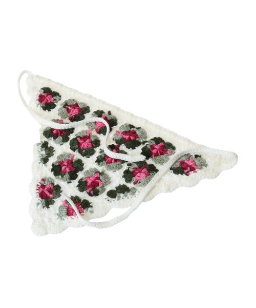 merry jenny（メリージェニー）の「gardenクロシェヘッドスカーフ（ストール/ショール・レディース・オフホワイト/ブラック・FREE）」の21枚目の写真