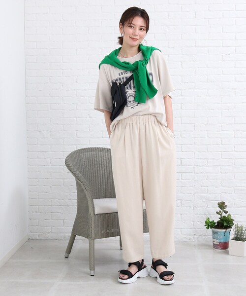 SHOO・LA・RUE(シューラルー)の「◆カレッジプリントTシャツ(Tシャツ/カットソー・レディース・カーキ/ナチュラル・01/02/03)」の10枚目の写真