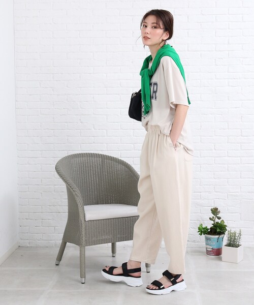 SHOO・LA・RUE(シューラルー)の「◆カレッジプリントTシャツ(Tシャツ/カットソー・レディース・カーキ/ナチュラル・01/02/03)」の15枚目の写真