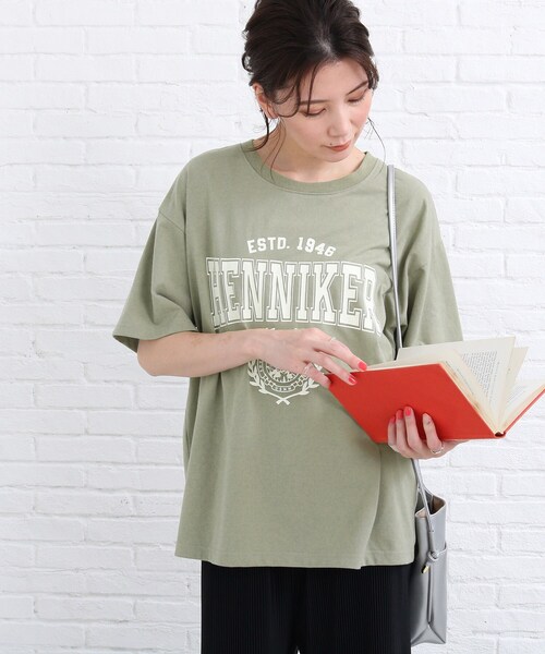 SHOO・LA・RUE(シューラルー)の「◆カレッジプリントTシャツ(Tシャツ/カットソー・レディース・カーキ/ナチュラル・01/02/03)」の20枚目の写真