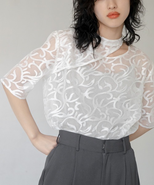 XACUS 売れ筋商品|||ザカス  Tシャツ トップス レディース Tops Azure Kioxiuin Womens Square Neck T Shirts Long Sleeve Tops Fitted