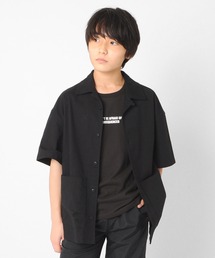 GLAZOS | オックスストレッチ・オープンカラー半袖シャツ【セットアップ対応】(シャツ/ブラウス)