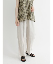 Samansa Mos2 blue | ピンタックイージーパンツ(その他パンツ)