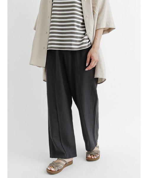 Samansa Mos2 blue（サマンサモスモスブルー）の「ピンタックイージーパンツ（その他パンツ・レディース・グレー/イエロー/ライトベージュ/チャコール・ﾌﾘ-）」の2枚目の写真