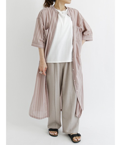 Samansa Mos2 blue（サマンサモスモスブルー）の「ピンタックイージーパンツ（その他パンツ・レディース・グレー/イエロー/ライトベージュ/チャコール・ﾌﾘ-）」の9枚目の写真