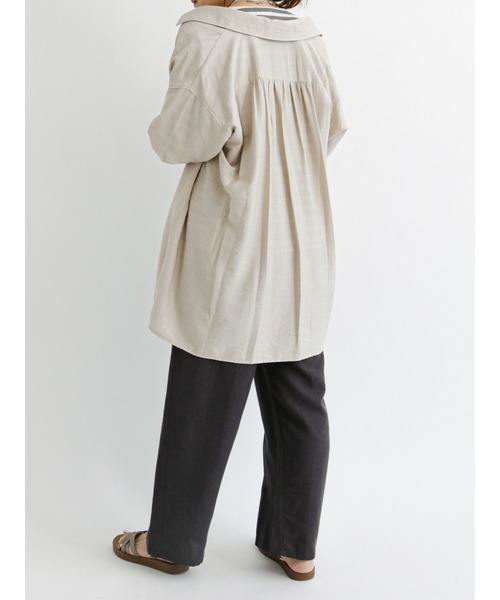 Samansa Mos2 blue（サマンサモスモスブルー）の「ピンタックイージーパンツ（その他パンツ・レディース・グレー/イエロー/ライトベージュ/チャコール・ﾌﾘ-）」の12枚目の写真