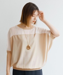 ZAKKA-BOX | シアーショルダーデザインドルマンニット(Tシャツ/カットソー)