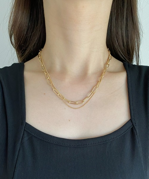 at12:03（アットイチニーゼロサン）の「ハートチェーンネックレス（ネックレス・レディース・シルバー/ゴールド・FREE）」の8枚目の写真