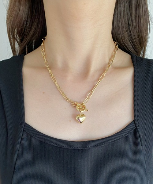 at12:03（アットイチニーゼロサン）の「ハートチェーンネックレス（ネックレス・レディース・シルバー/ゴールド・FREE）」の9枚目の写真